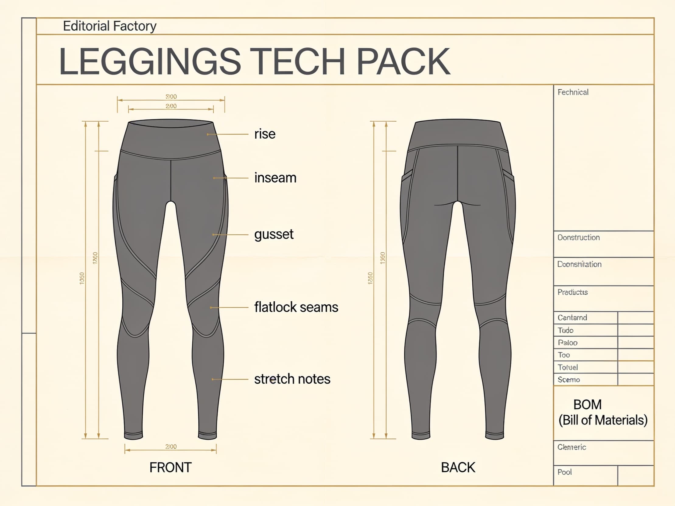 Leggings tech pack preview