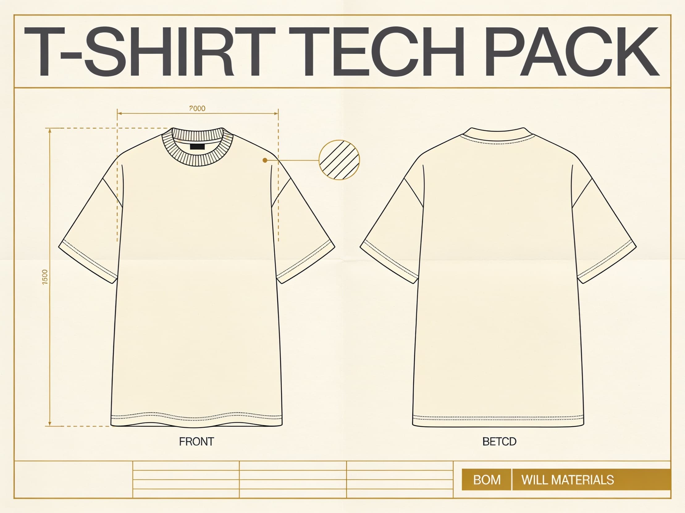 T-shirt tech pack preview