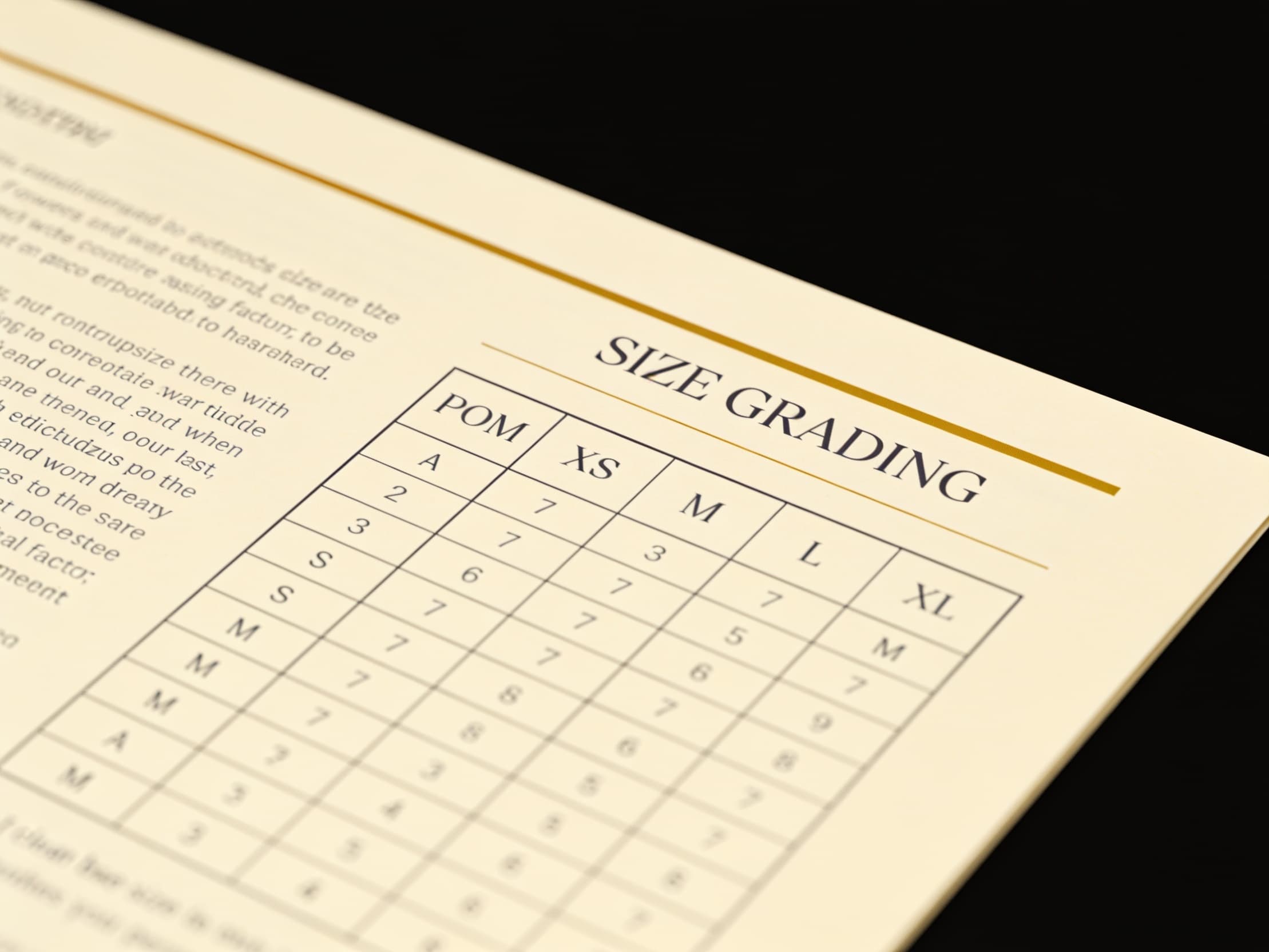 Size Grading Chart preview