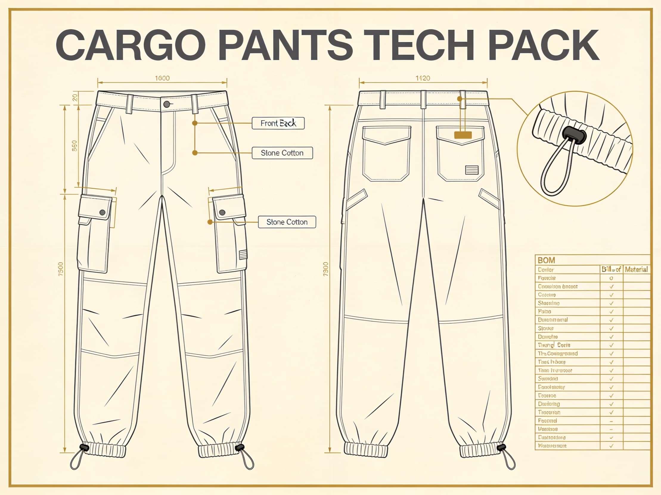 Cargo pants tech pack preview