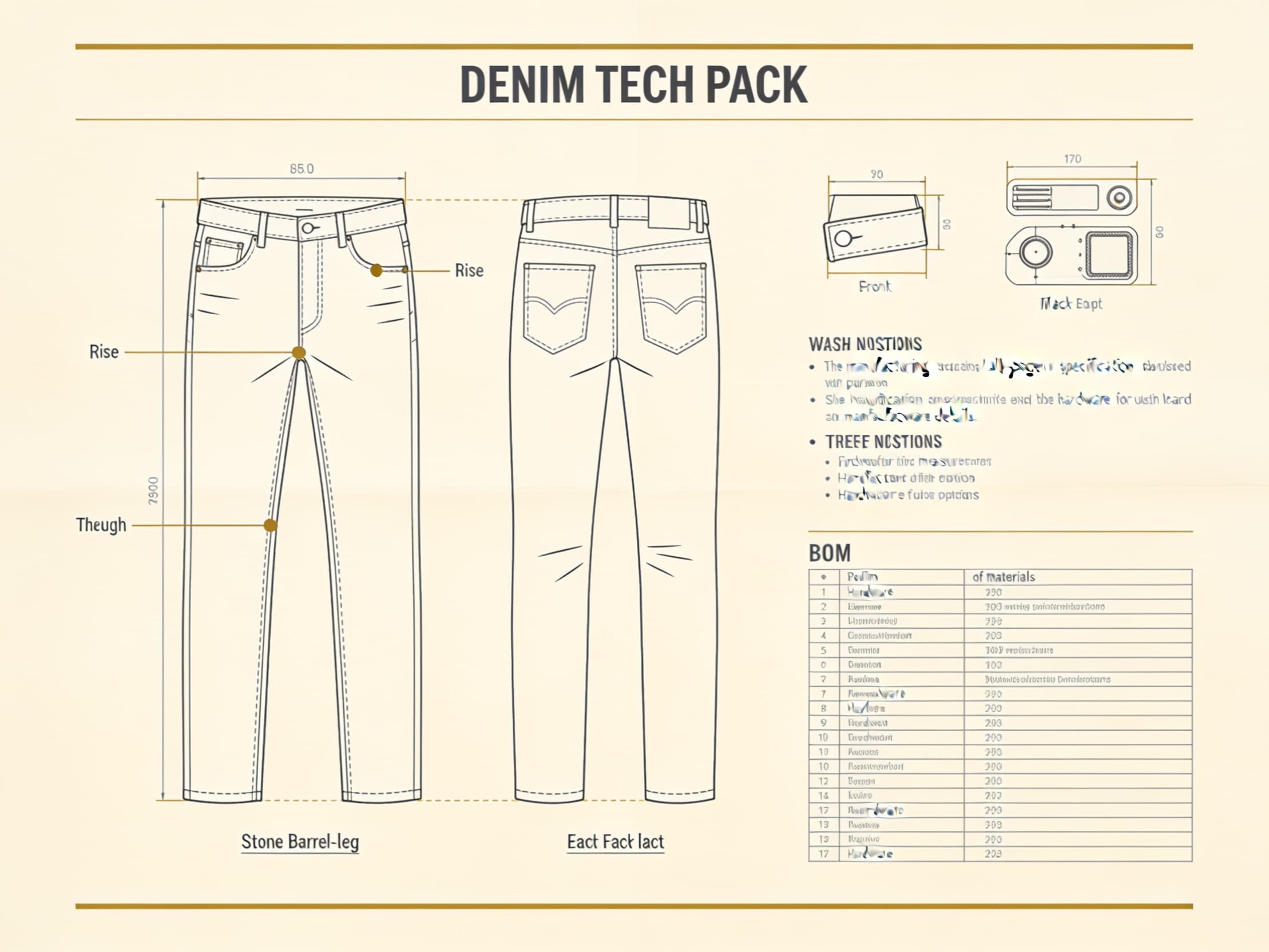 Denim tech pack preview