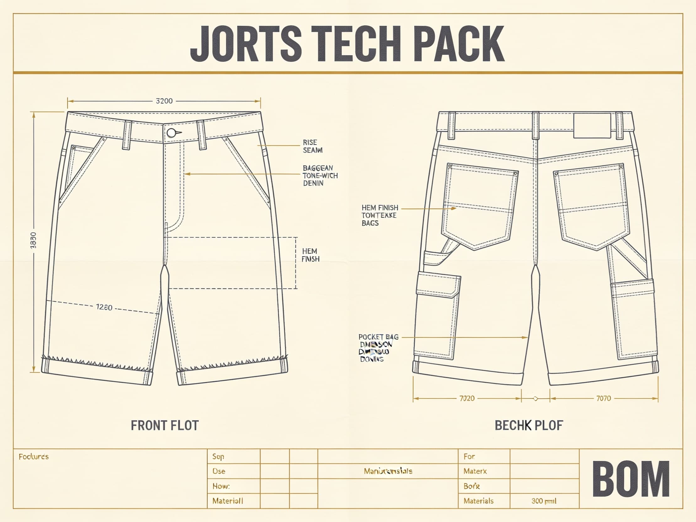 Jorts tech pack preview