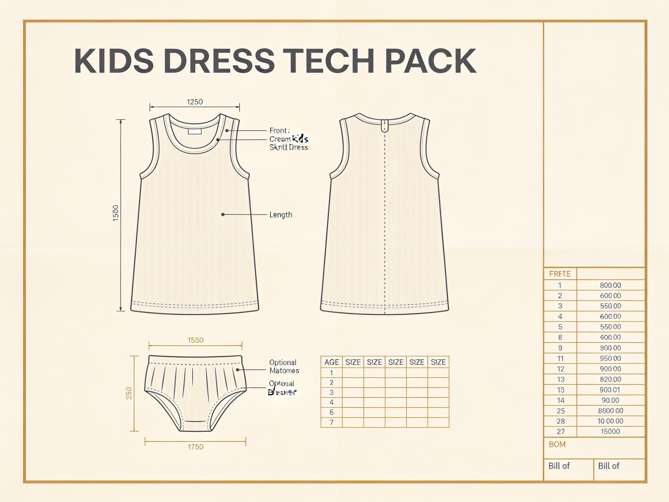 Kids dress tech pack preview