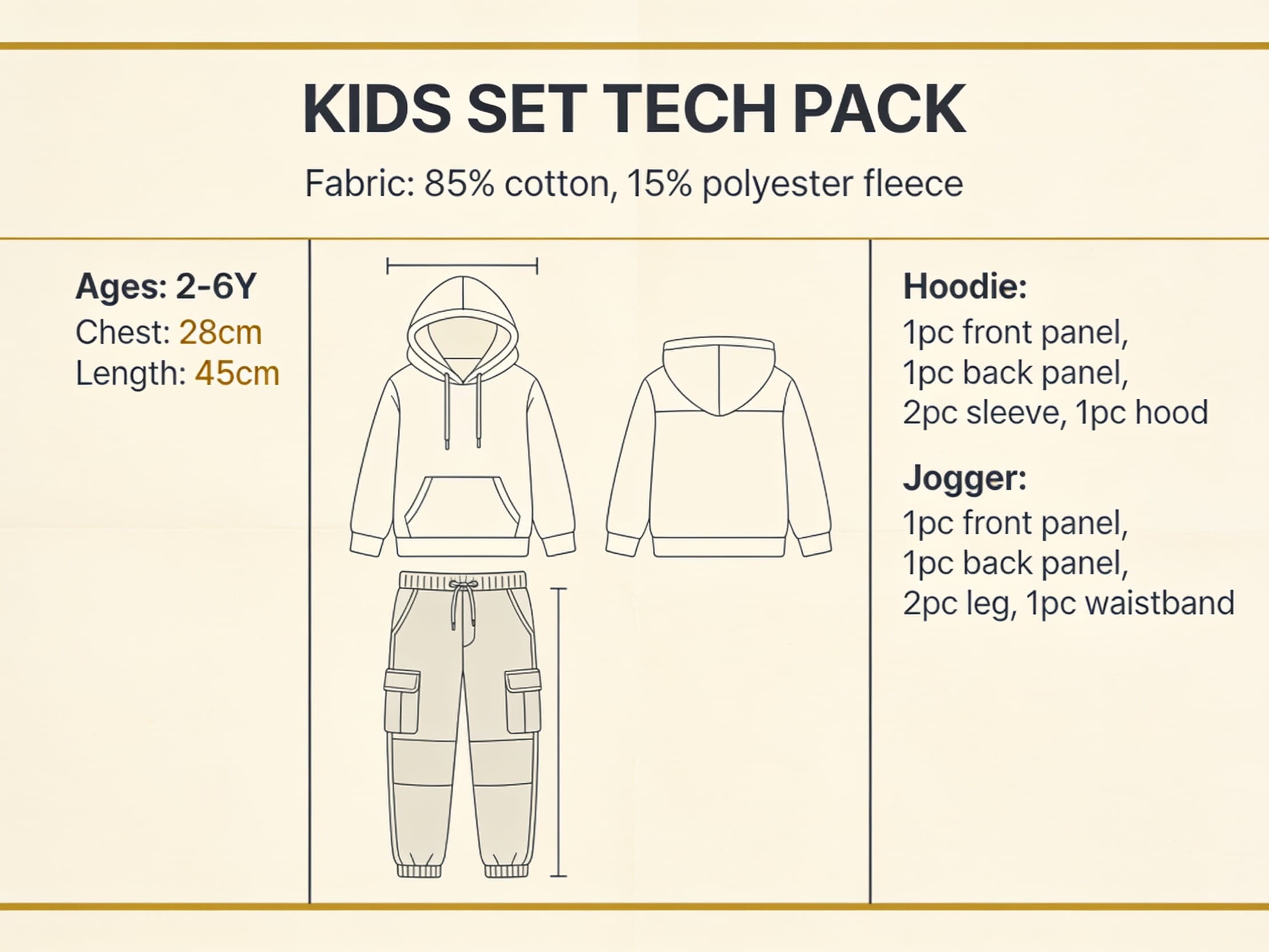 Kids set tech pack preview