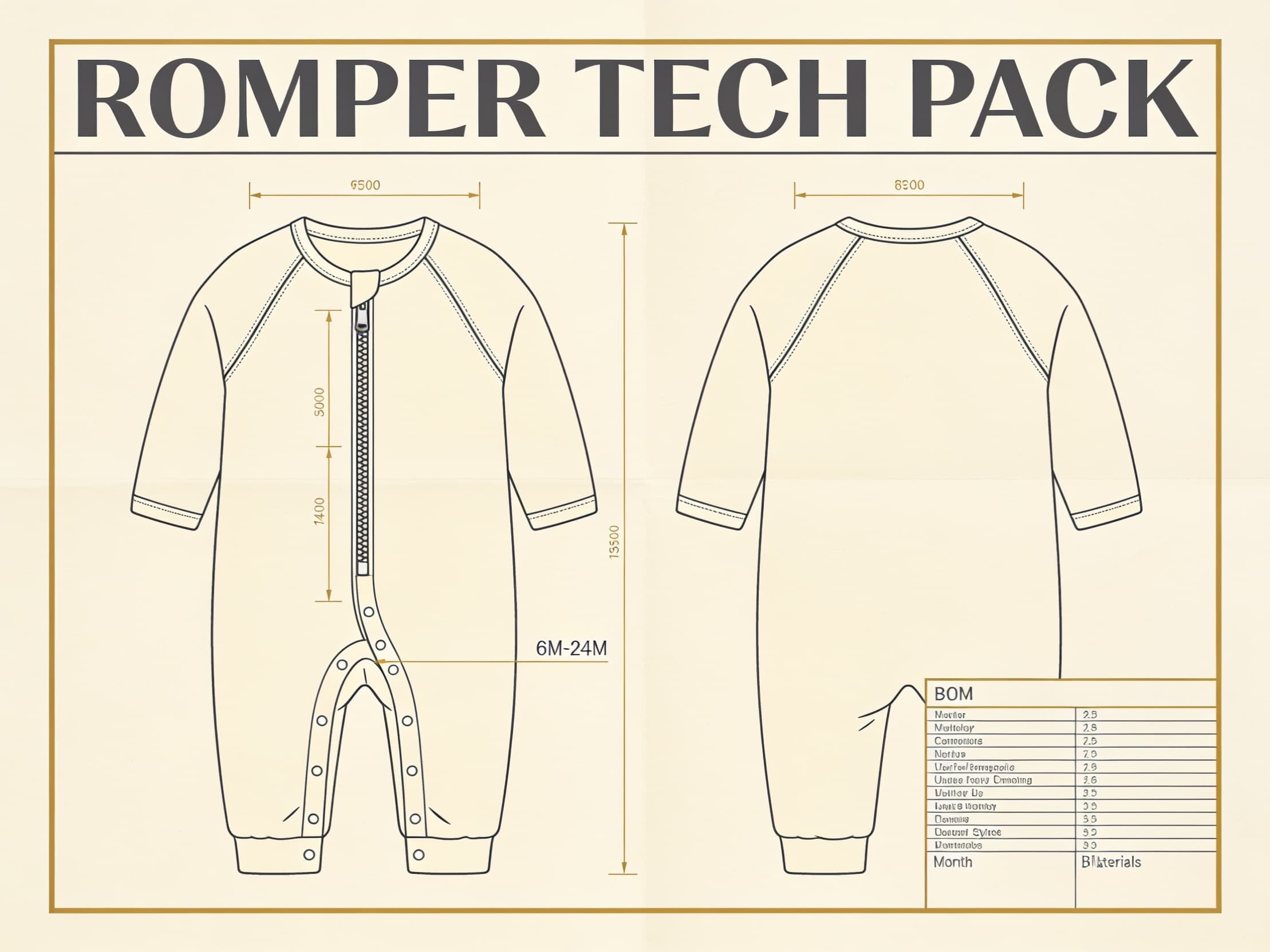 Romper tech pack preview