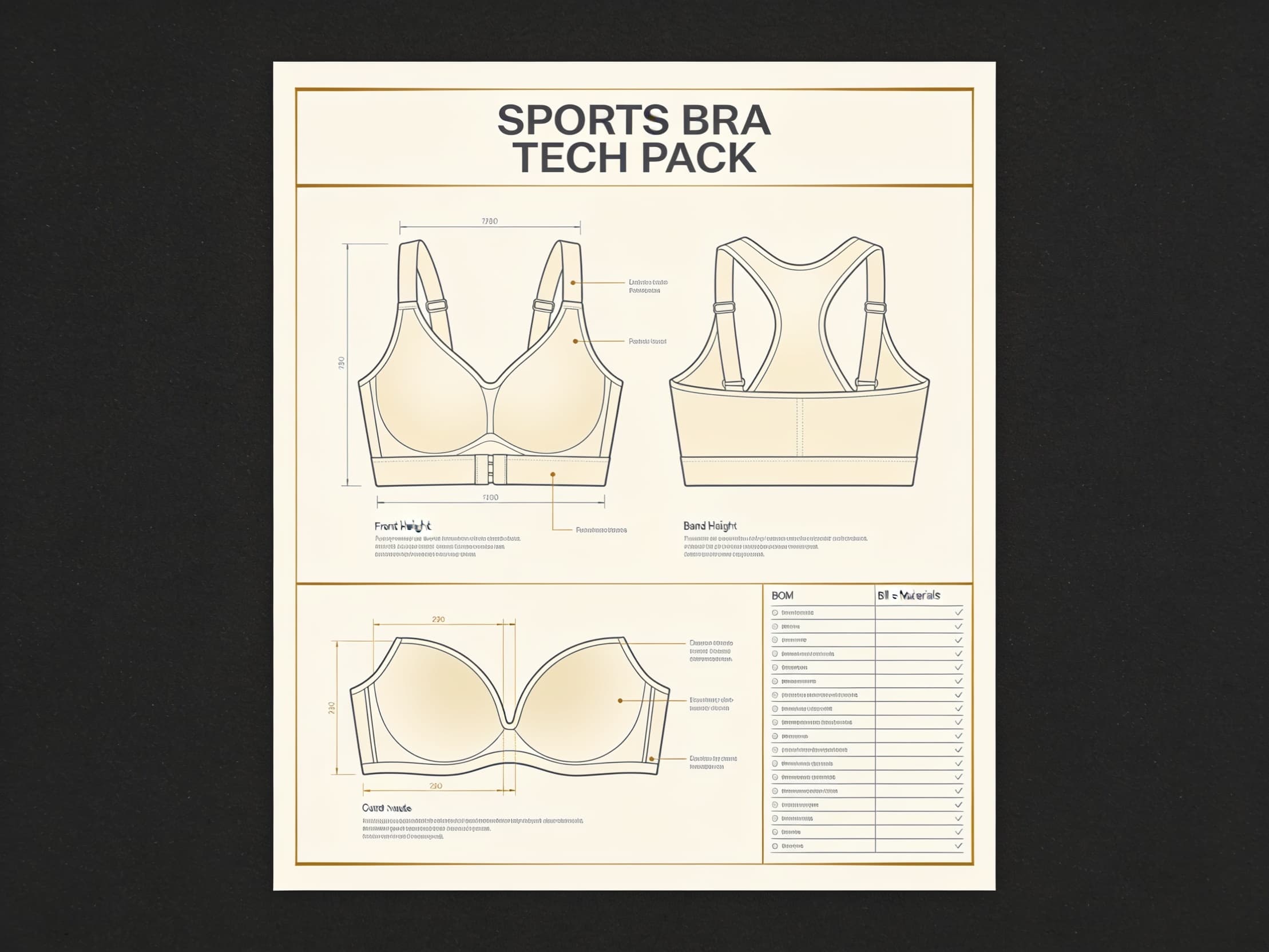 Sports bra tech pack preview